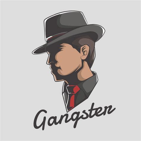 Logotipo De G Ngster Ilustraci N Vectorial De La Mafia Vector