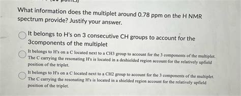 What Information Does The Multiplet Around 1 23ppm On Chegg