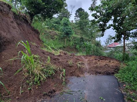 Puluhan Kk Desa Ban Nyaris Terisolir Akibat Jalan Tertutup Longsor