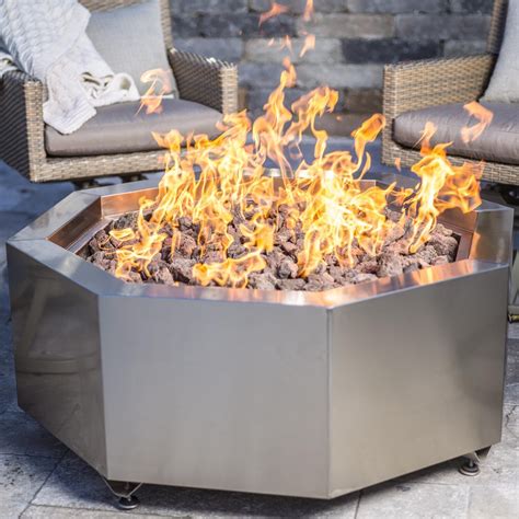 Lakeview Outdoor Designs 42 Inch Stainless Steel Octagon Fire Pit