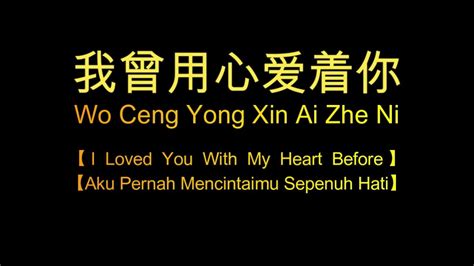 Wo Ceng Yong Xin Ai Zhe Ni 我曾用心爱着你【aku Pernah Mencintaimu Sepenuh Hati