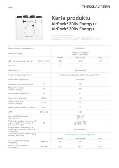 Rekuperator Thessla Green Airpack V Energy Czystyklimat Pl