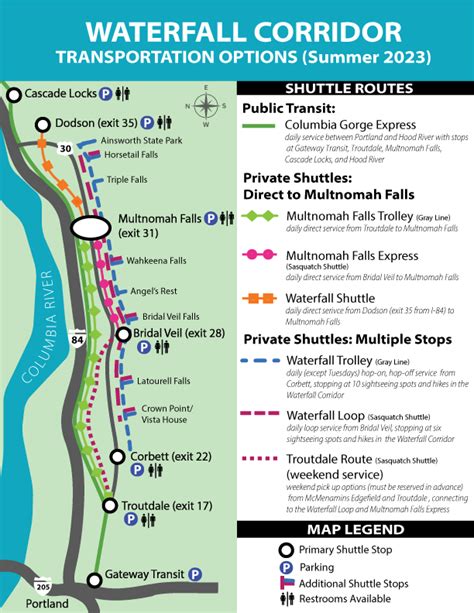 Columbia River Gorge Waterfalls Map - Dianna Mehetabel