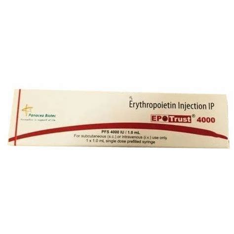 Erythropoietin Injection For Treatment Of Anemia At Rs 933pack In Chennai