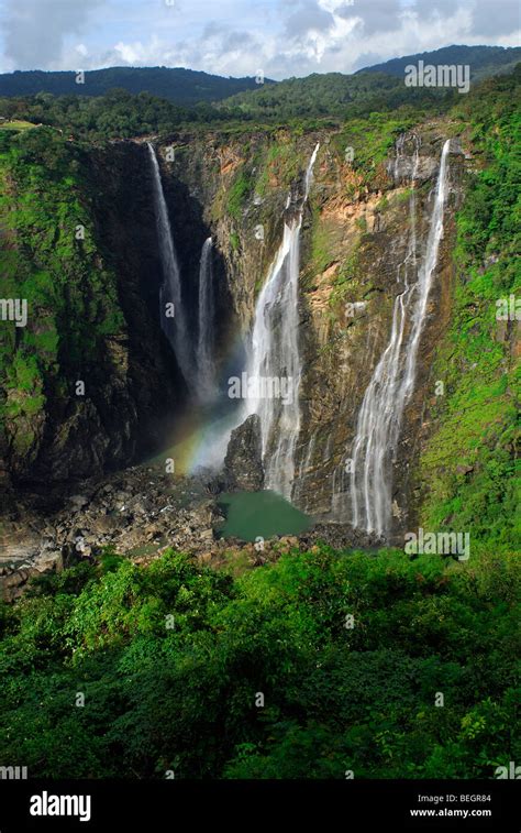 jog falls india stock photo alamy