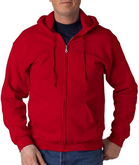 Gildan 18600 Full Zip Hooded Sweatshirt Cardinal Red Medium