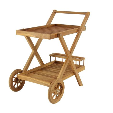 Litton Lane In H Brown Indoor Outdoor Rolling Shelves Bar Cart