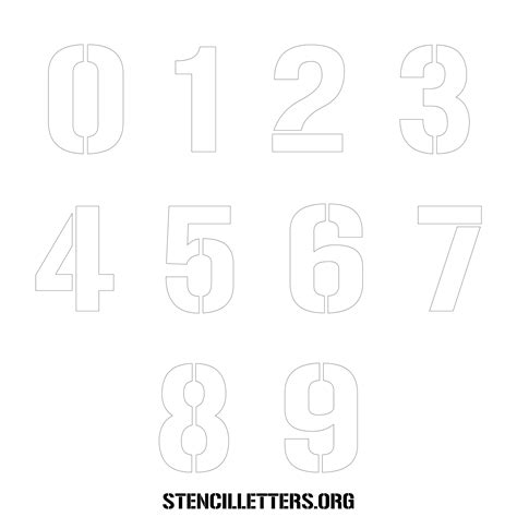 Free Printable Numbers Stencils Design Style 247 Poster Stencil ...