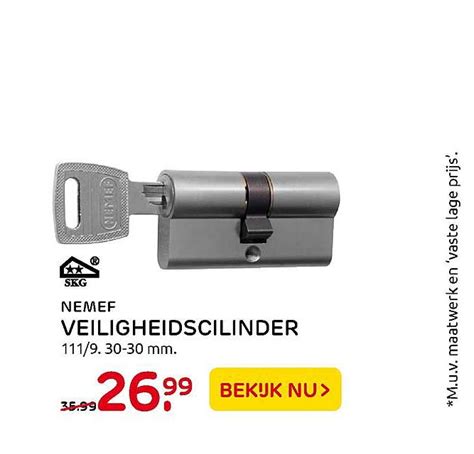 Nemef Veiligheidscilinder Aanbieding Bij Praxis Folders Nl