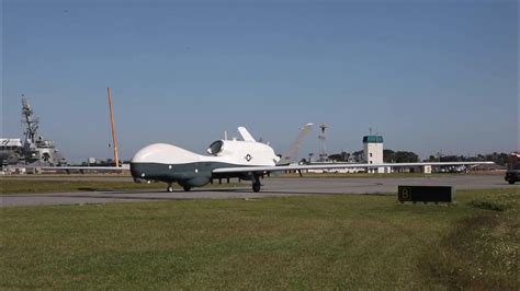 Mq 4c Triton Unmanned Aircraft System Uas Landing Youtube