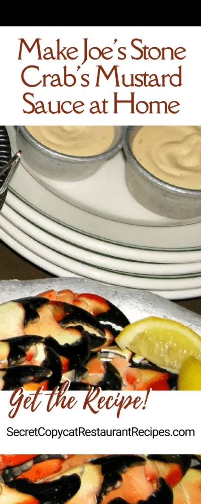 Joe S Stone Crab Mustard Sauce Recipe Joe S Stone Crab Recipes