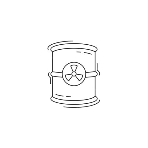 Premium Vector | Toxic barrel line icon toxic container linear icon ...