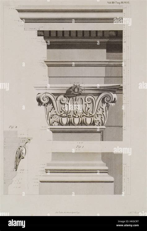 Fig Capital And Base Of The Antae At Each Extremity Of The Arch With