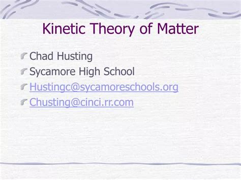 PPT - Kinetic Theory of Matter PowerPoint Presentation, free download ...