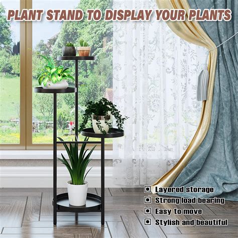 Snapklik Yisancrafts Plant Stand Metal Indoor Outdoor Tier Tall