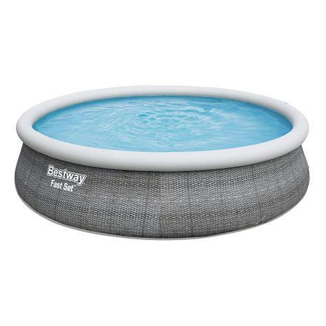 Set de piscina hinchable redonda Fast Set de Bestway de 4.57 m x 1.07 m
