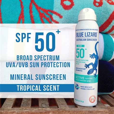 Active SPF 50+ Mineral Sunscreen Spray 5 oz | Blue Lizard