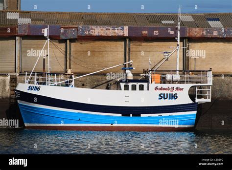 Fishing Boat Lying In Peterhead Harbour Stock Photo Alamy