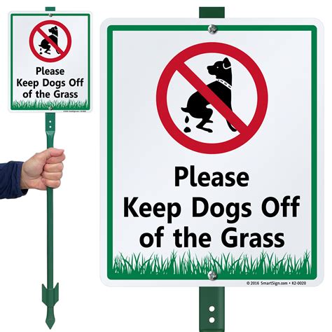 Keep Dog Off Grass Signs