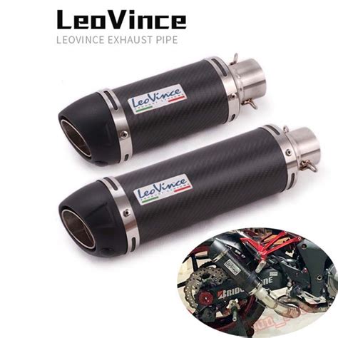 38 51mm Universal Motorcycle Exhaust Muffler Leovince Pipe Carbon Fiber Exhaust Muffler Pipe