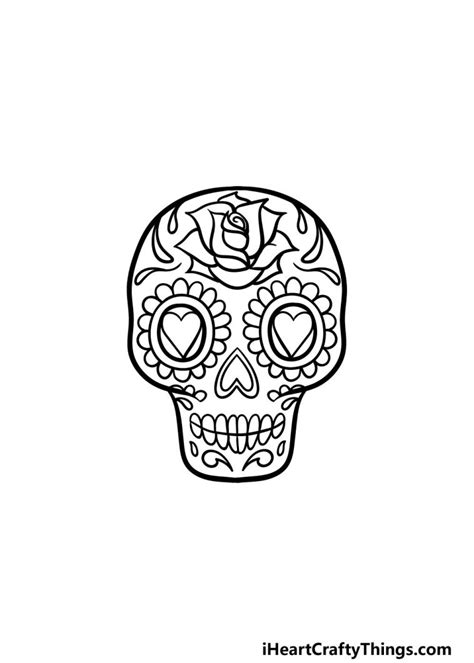 Sugar Skull Drawing How To Draw A Sugar Skull Step By Step