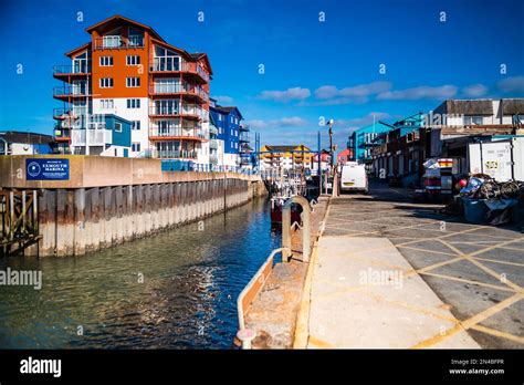 Entrance to Exmouth Marina Stock Photo - Alamy