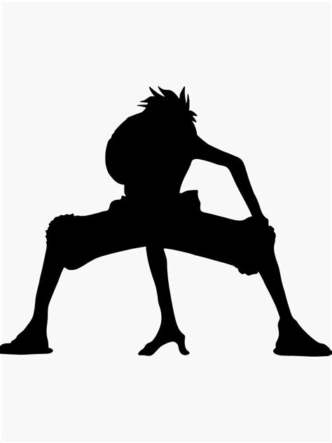 Luffy Silhouette Sticker For Sale By Lunardesigns14 Redbubble