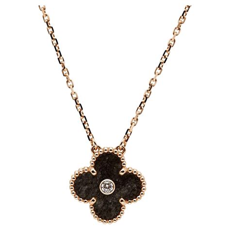 Van Cleef And Arpels Vintage Alhambra Pendant Necklace In K Pink Gold