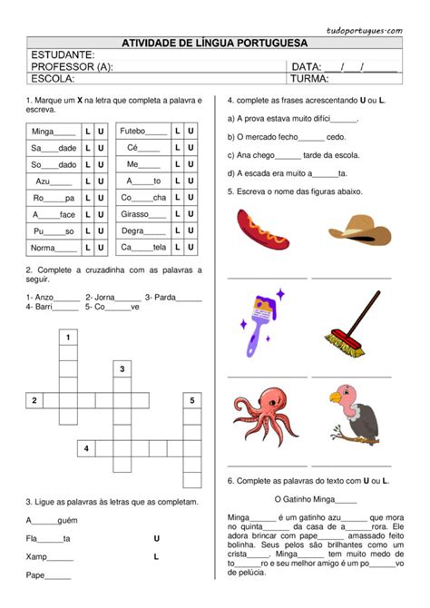 Atividades de Ortografia 4º ano e 5º ano Tudo Português