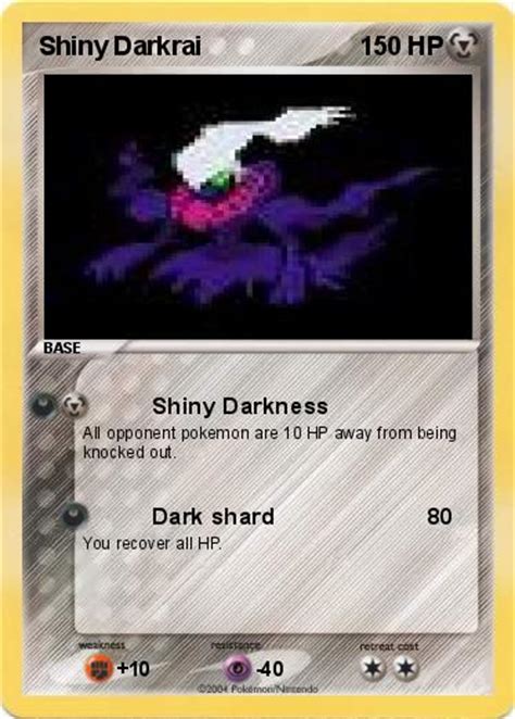 Pokémon Shiny Darkrai 1 1 - Shiny Darkness - My Pokemon Card