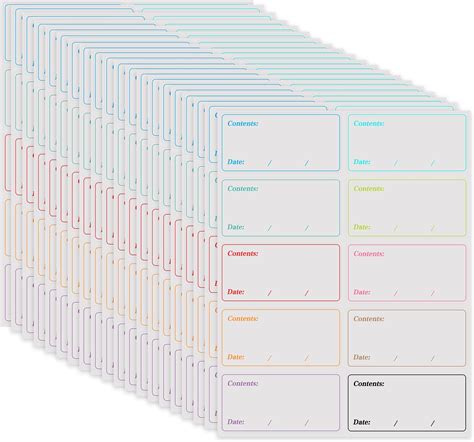 Lot de 100 étiquettes de congélation faciles à décoller Étiquettes