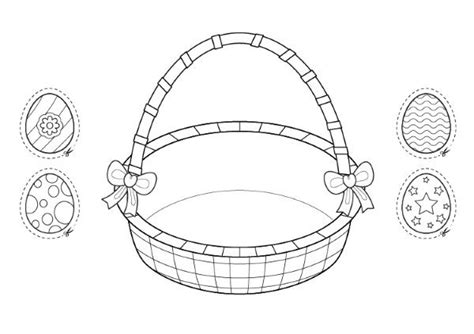 Cesta Y Huevos De Pascua Dibujo Para Colorear E Imprimir