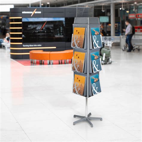 Rotating Brochure Display Rotating Leaflet Rack