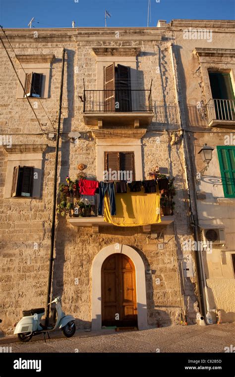 Streets of Bari old town, Puglia Italy. Photo:Jeff Gilbert Stock Photo ...