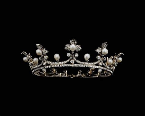 Diamond And Pearl Tiara Formerly Property Of The Countess Of Flanders