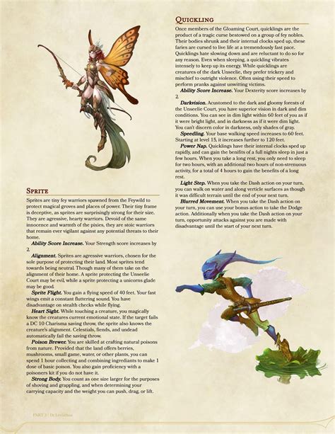 5e Race Playable Fairy Race Play As The Tiny Fey You Were Meant To