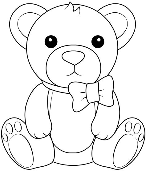 Teddy Bear Template Printable Free Printable