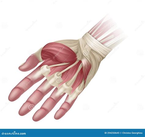 Hand Muscles Anatomy Medical Illustration Cartoon Vector ...