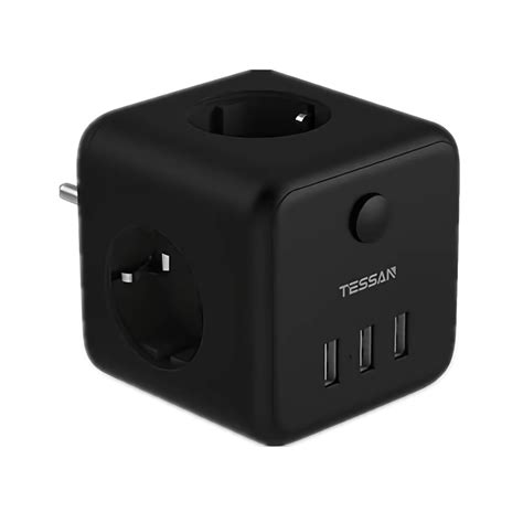 Tessan Powercube Power Strip Usb Socket Eu Plug Ad Grandado