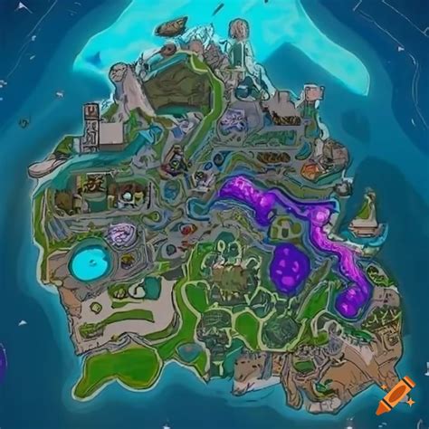 Fortnite Chapter 6 Map on Craiyon