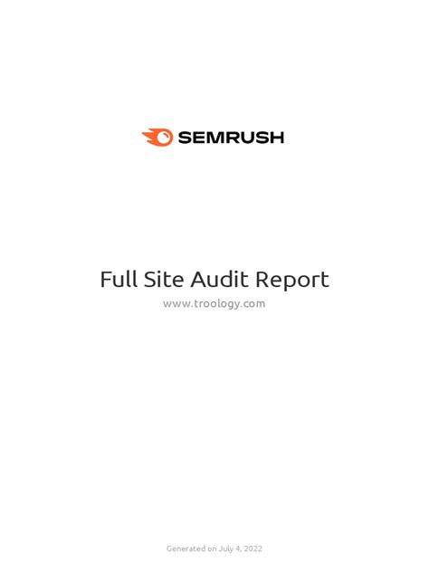 Site Audit Report | PDF | Search Engine Optimization | World Wide Web