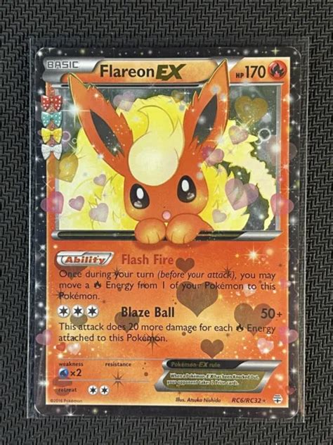 Pok Mon Card Flareon Ex Xy Generations Full Art Holo Ultra Rare Rc