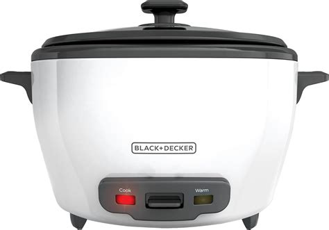 BLACK+DECKER 6-Cup Rice Cooker, RC506, 3-cup Uncooked Rice, Steaming ...