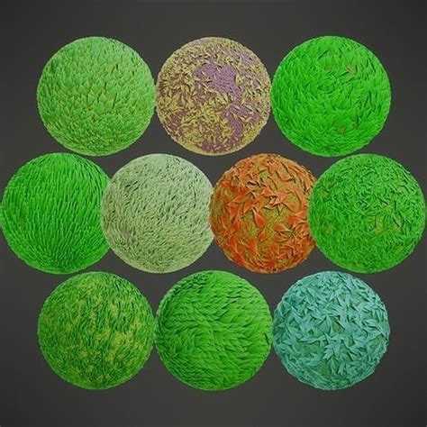 Stylized PBR Grass Textures Texture | CGTrader