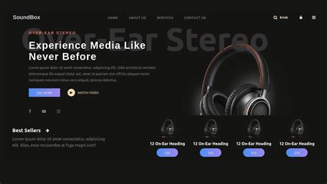 Responsive Headphone Landing Page Design With Html Css Youtube