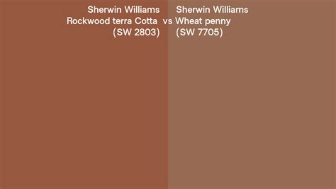 Sherwin Williams Rockwood Terra Cotta Vs Wheat Penny Side By Side