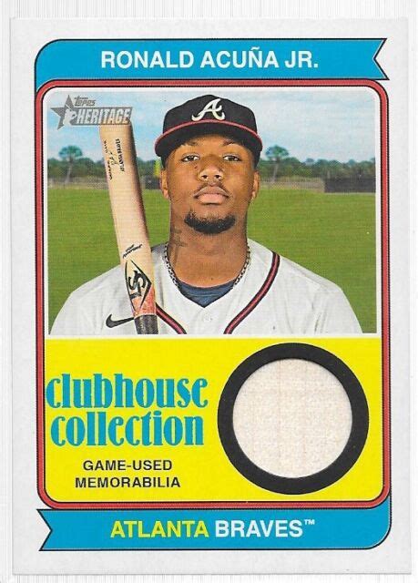 2023 Topps Heritage Clubhouse Collection Relics CCR RA Ronald Acuña