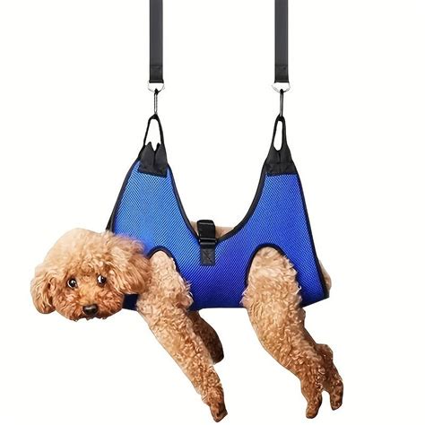 BOPORO Pet Grooming Hammock Harness for Dogs Cats Secure Restraint Bag