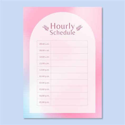 Free Vector | Schedule template design