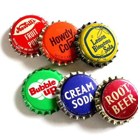 Vintage Soda Pop Bottle Caps Vintage Ephemera Mixed Media Supply